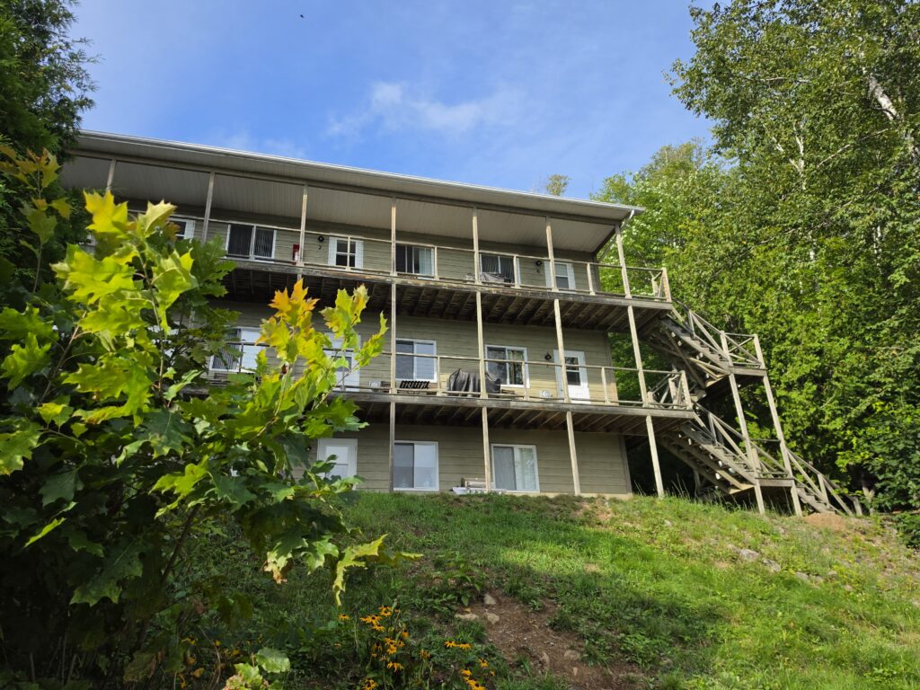 Exterior of the Guest Lodge where the Moose Condo is located