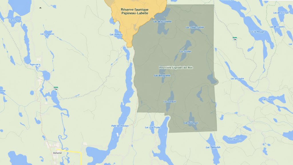 carte du territoire avec les limites